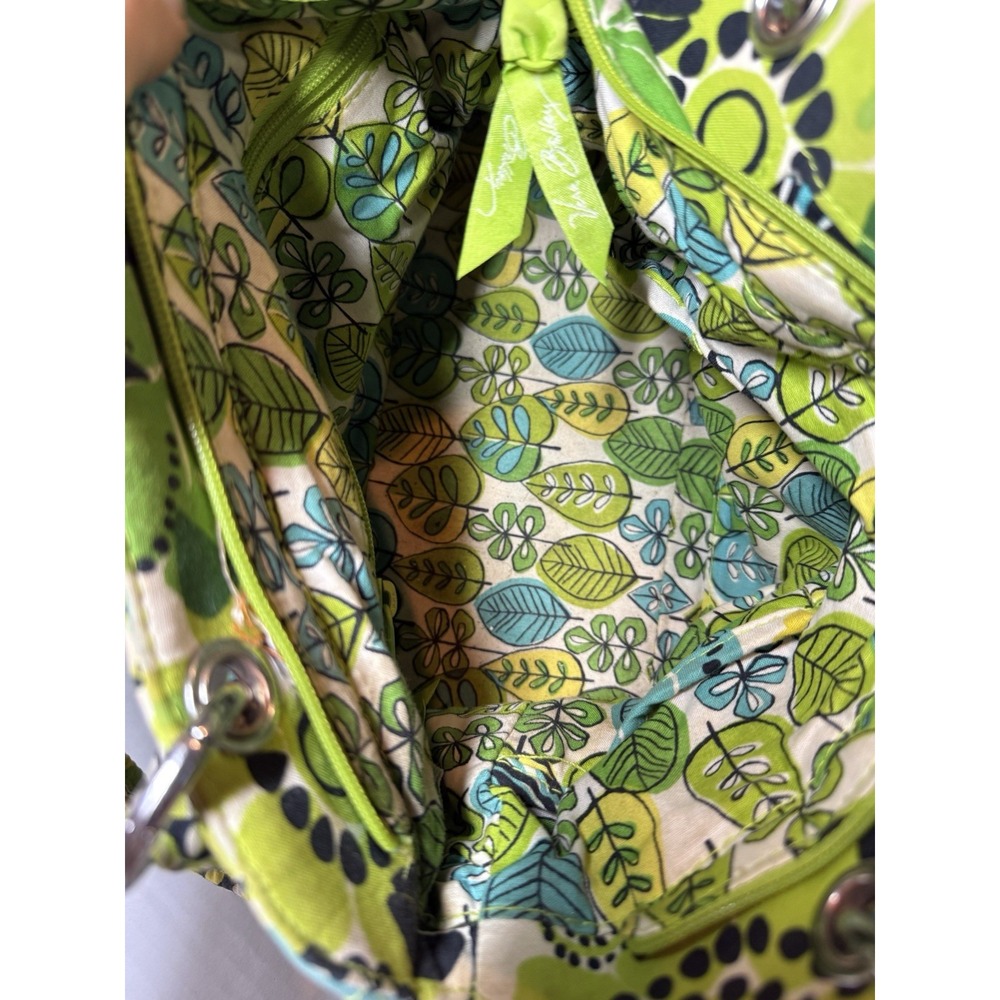 Vera Bradley Chain Shoulder Bag Purse – Lime's Up Retired‎ Print Green Floral - Picture 11 of 15